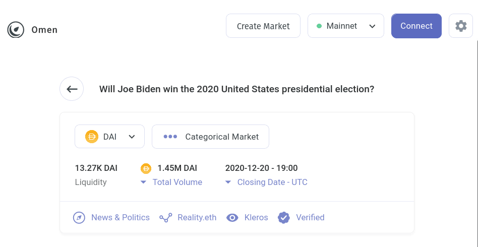 Omen prediction market.